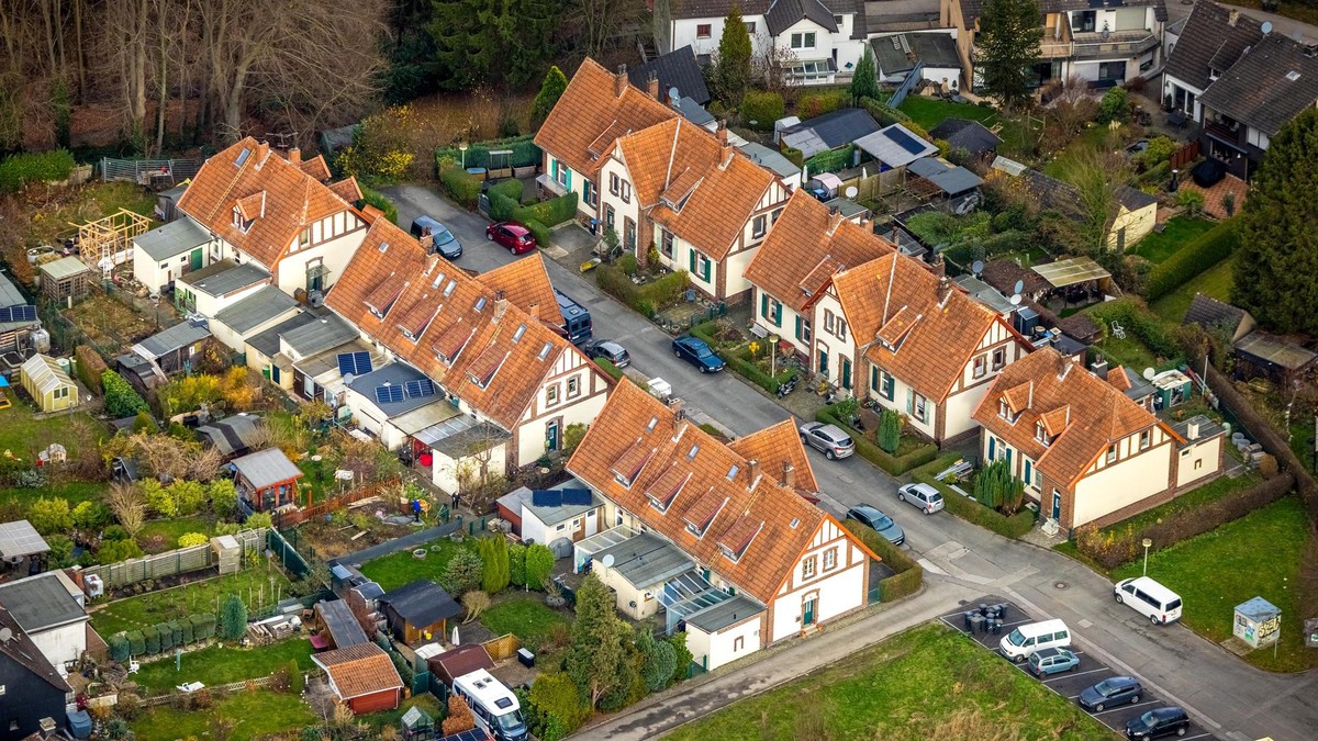 Wohnhäuser in Hattingen showing residential architecture