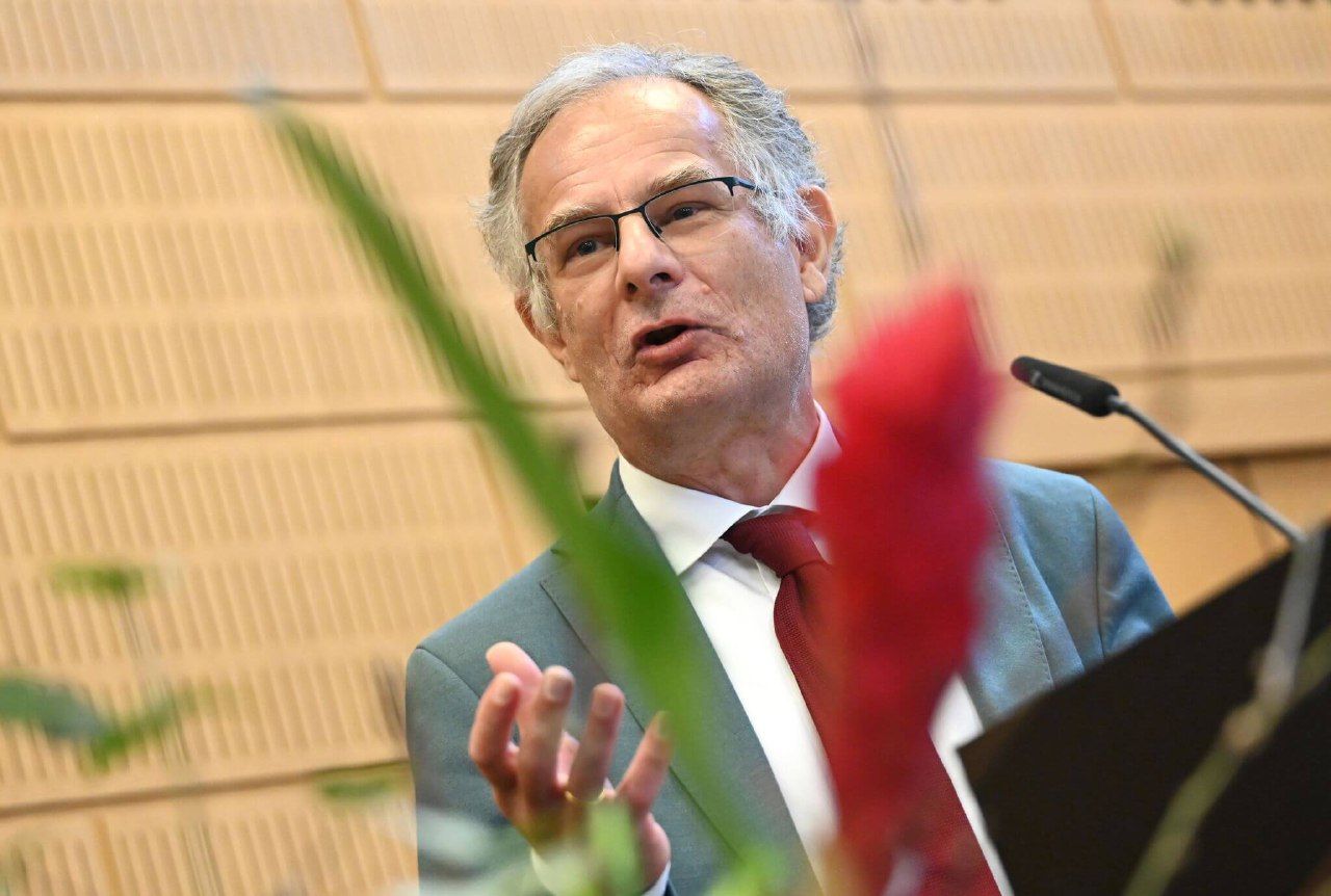 Finance Minister Markus Marterbauer during parliamentary debate