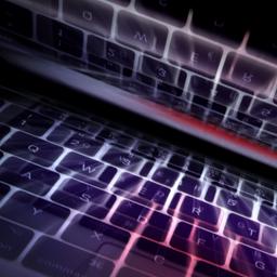 Reflection of a keyboard in a laptop screen