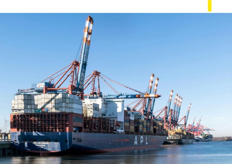 Hamburg Harbor Container Terminal showing modern shipping logistics
