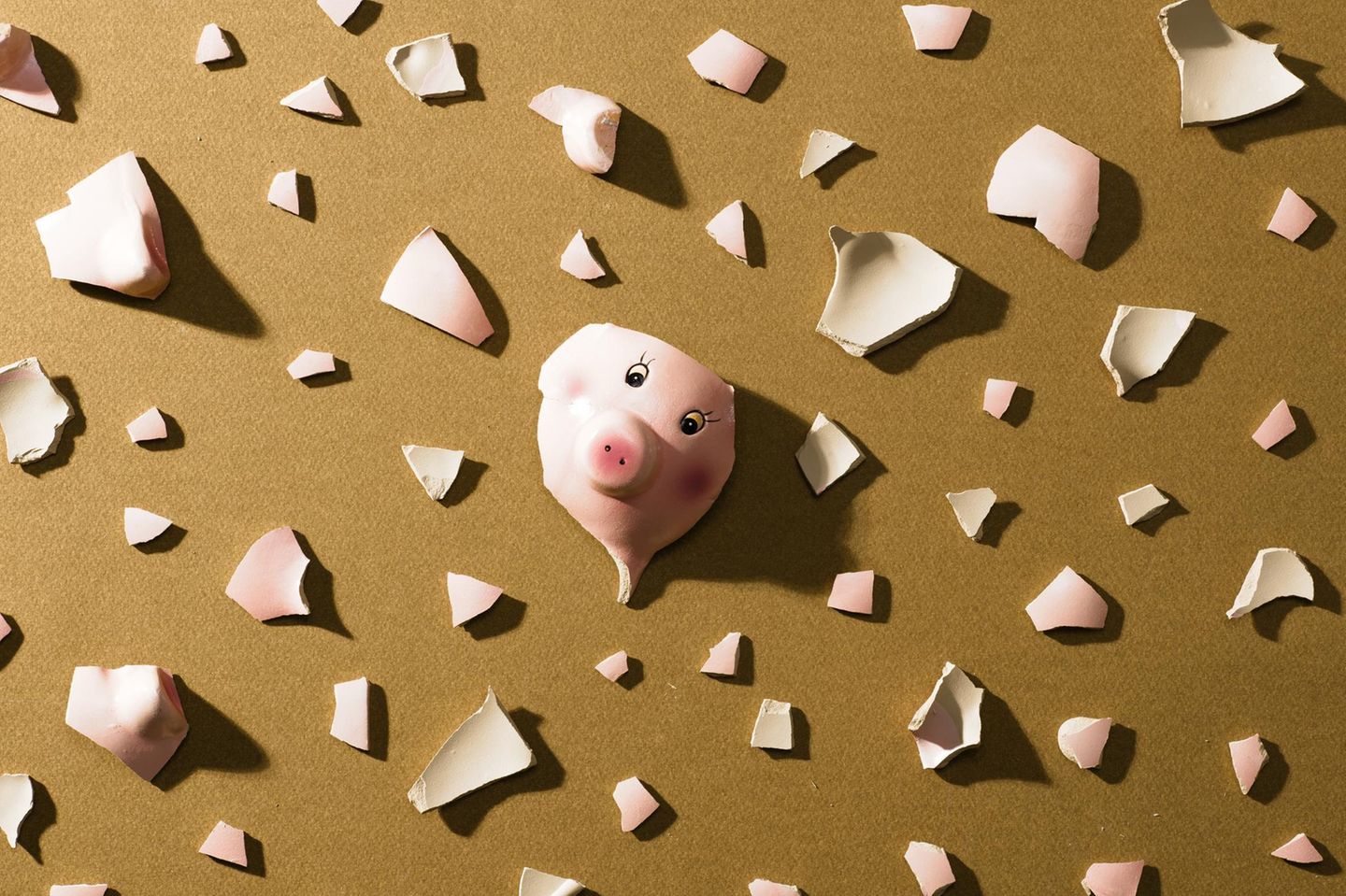 Overcoming financial trauma: broken piggy bank