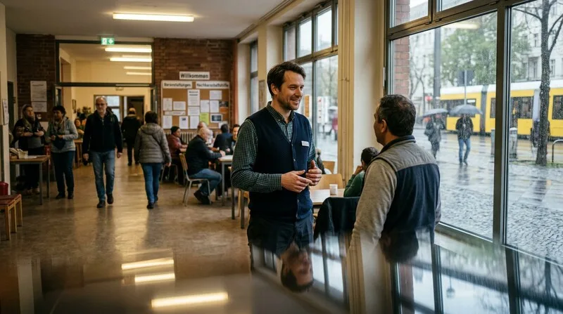 Student paying semester fee online on a laptop in Germany