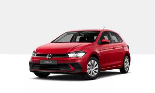 Freigestellte Abbildung eines VW Polo in Rot